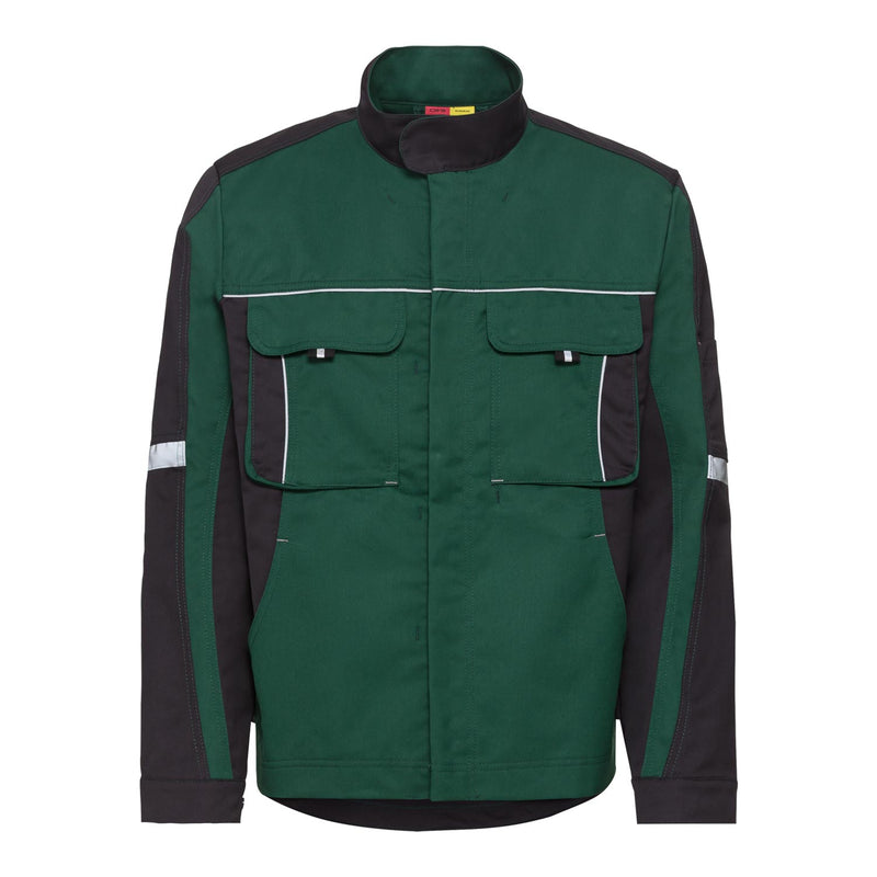 Arbeitsjacke dunkelgrün/dunkelgrau Pro Line | CWS Workwear | Frontansicht