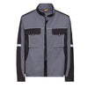 Arbeitsjacke grau/dunkelgrau Pro Line | CWS Workwear | Frontansicht mit offenem Reißverschluss