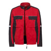 Arbeitsjacke rot/dunkelgrau Pro Line | CWS Workwear | Frontansicht mit offenem Reißverschluss