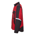 Arbeitsjacke rot/dunkelgrau Pro Line | CWS Workwear | seitliche Ansicht