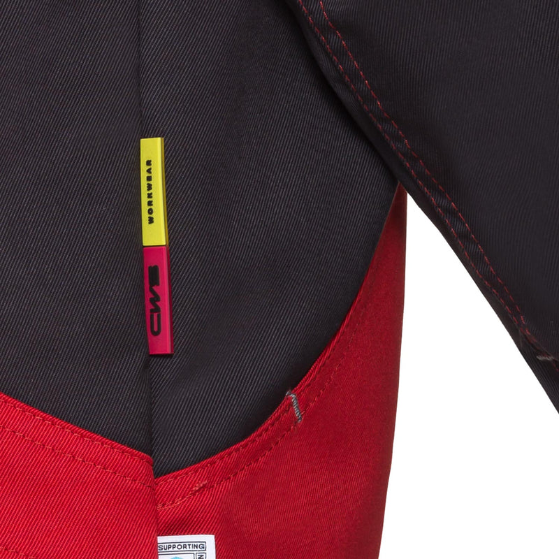 Arbeitsjacke rot/dunkelgrau Pro Line | CWS Workwear | mit Label