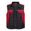 Arbeitsweste dunkelgrau/rot Pro Line | CWS Workwear | Frontansicht mit offenem Reißverschluss