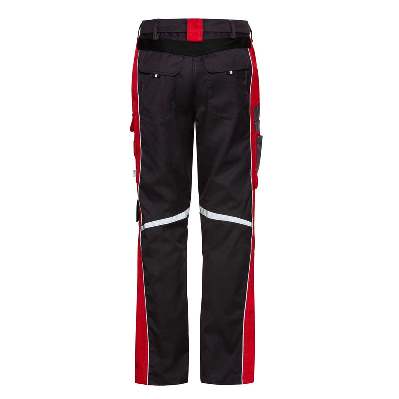 CWS Workwear Bundhose Pro Line | dunkelgrau/rot | Rückansicht