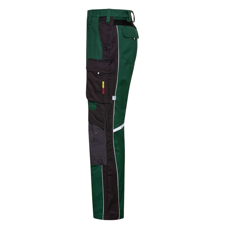 CWS Workwear Bundhose Pro Line | dunkelgrün/dunkelgrau | Seitenansicht