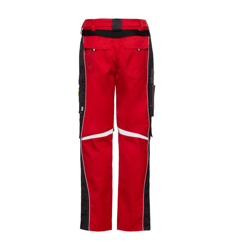 CWS Workwear Bundhose Pro Line | rot/dunkelgrau | Rückansicht
