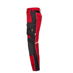 CWS Workwear Bundhose Pro Line | rot/dunkelgrau | Seitenansicht