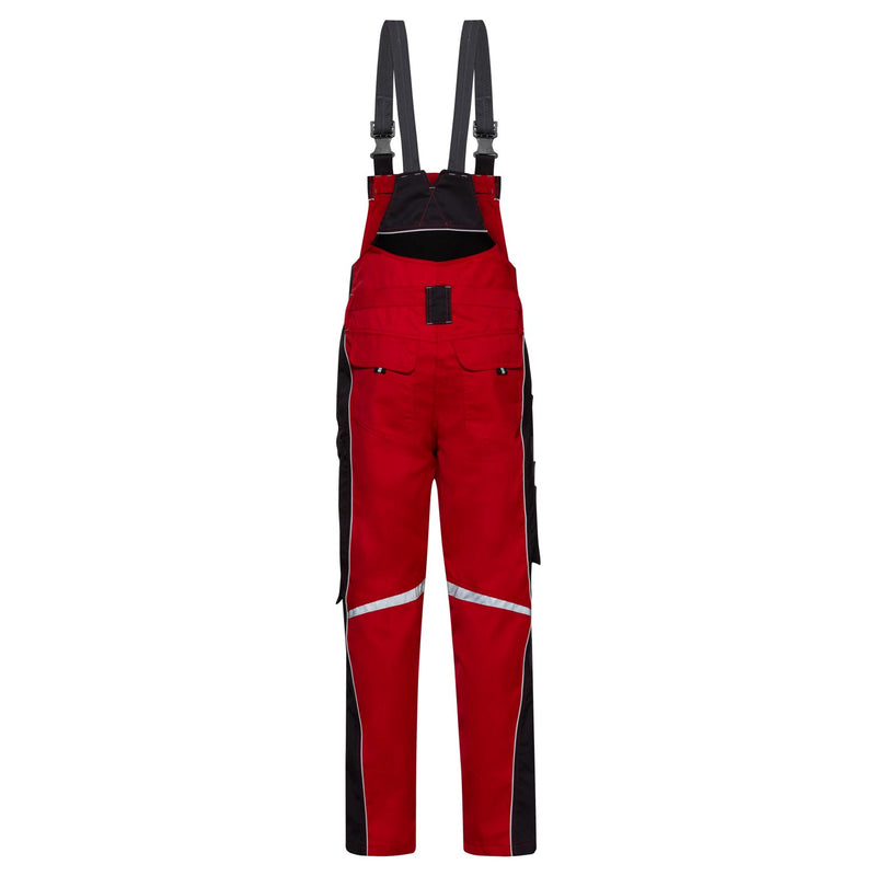 Latzhose rot/dunkelgrau Pro Line | CWS Workwear | Rückansicht