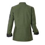 CWS Workwear Kochjacke Damen Scandic Line | Farbe: dunkelgrün / grau | Rückansicht