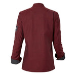 CWS Workwear Kochjacke Damen Scandic Line | Farbe: dunkelrot / grau | Rückansicht