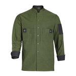 CWS Workwear Kochjacke Herren Scandic Line | Farbe: dunkelgrün / grau | Vorderansicht