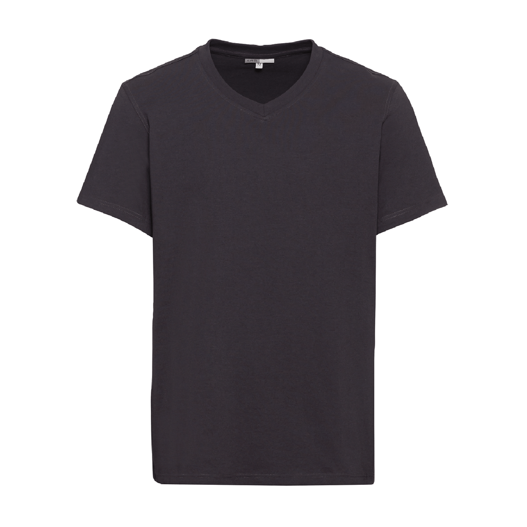 T-Shirt mit V-Ausschnitt - Frontansicht | Farbe: Anthrazit | CWS Workwear